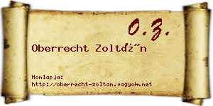 Oberrecht Zoltán névjegykártya